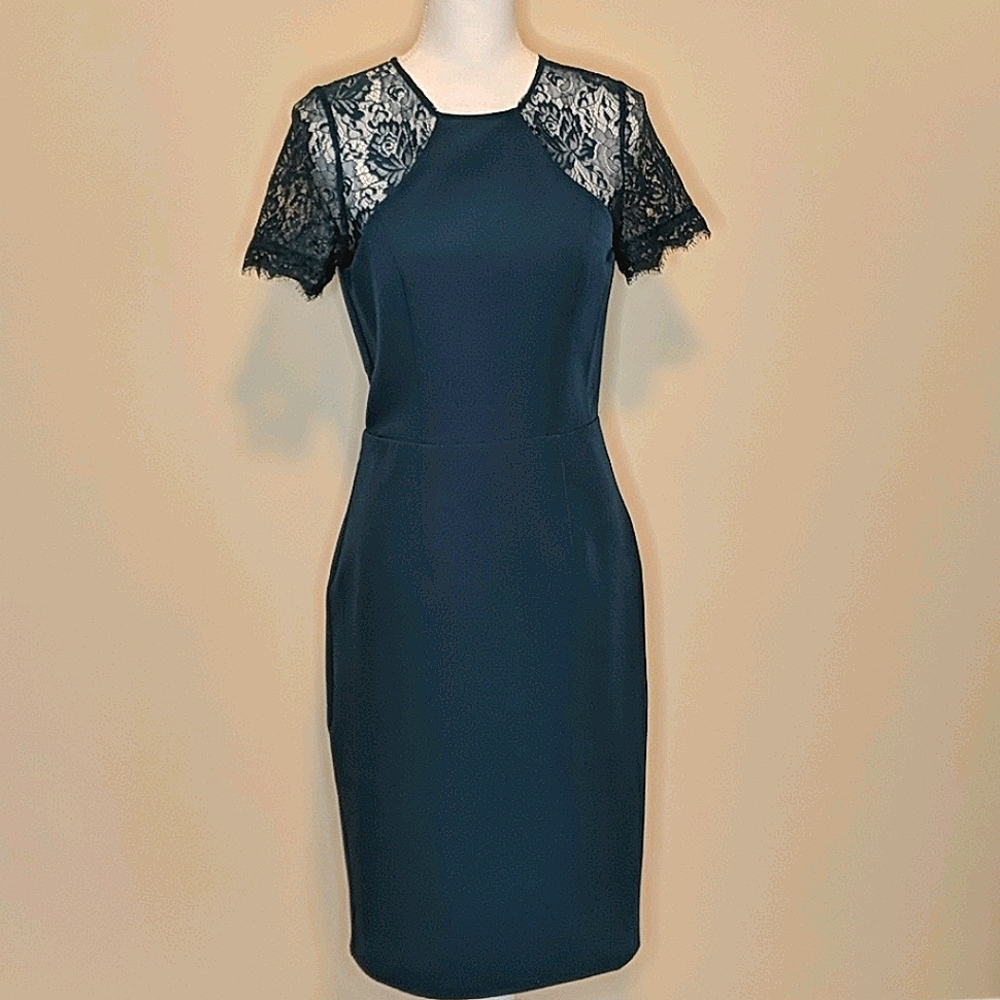 Green Women's Open Back Pencil Dress SZ 6